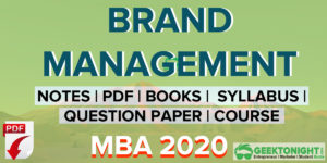 Read more about the article Brand Management Notes PDF | MBA 2024