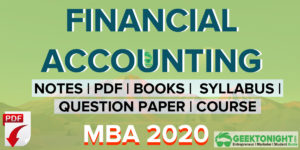 Read more about the article Financial Accounting Notes | PDF, Syllabus | MBA 2021
