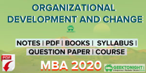 Read more about the article Organisational Development and Change Notes PDF | MBA 2024