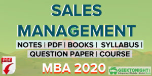 Read more about the article Sales Management Notes | PDF, Book, Syllabus | MBA 2024