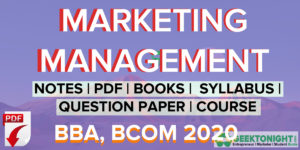 Read more about the article Marketing Management PDF Notes,  Syllabus BBA, BCOM 2024