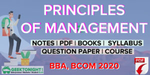 Read more about the article Principles of Management PDF, Notes | BBA, B COM (2024)