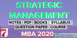 Read more about the article Strategic Management Notes | PDF, Syllabus | MBA 2024